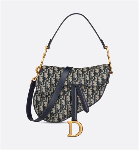 dior navy oblique bag|dior oblique saddle bag.